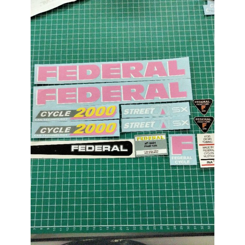 stiker sepeda federal street cat sx