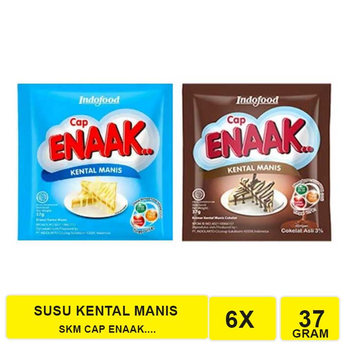 

Susu Kental Manis Cap Enaak Sachet 6 x 37 gr - Susu Cap Enak Sachet #IDF