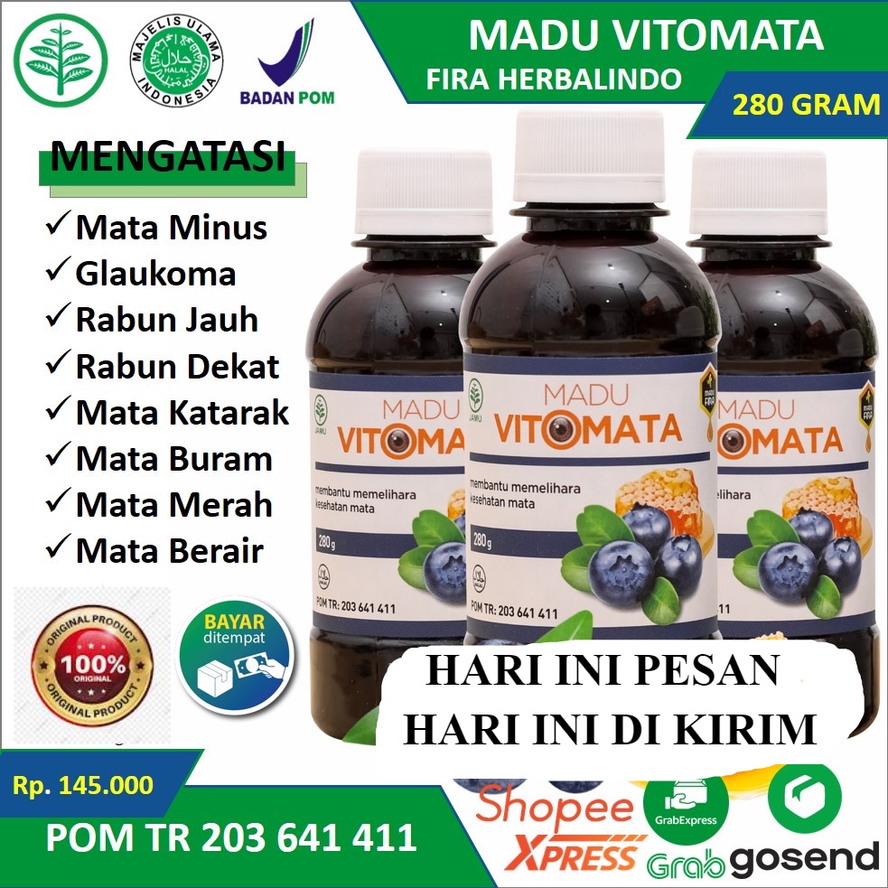 

[COD] Madu VITOMATA Madu Kesehatan Mata Minus Katarak Glaukoma dan Glukoma Herbal Vito Mata