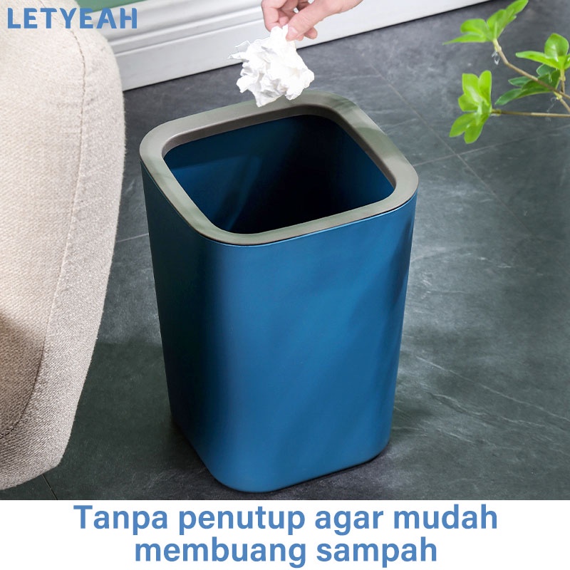 letyeah Tempat sampah besar kapasitas / tong sampah kuat dan tahan lama /trash bin rumah