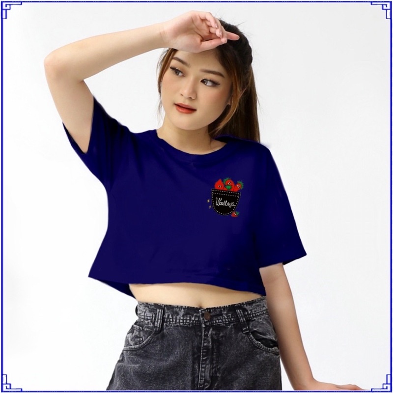 Kaos Oversize Crop Berry Wood (LD 106, P 45)