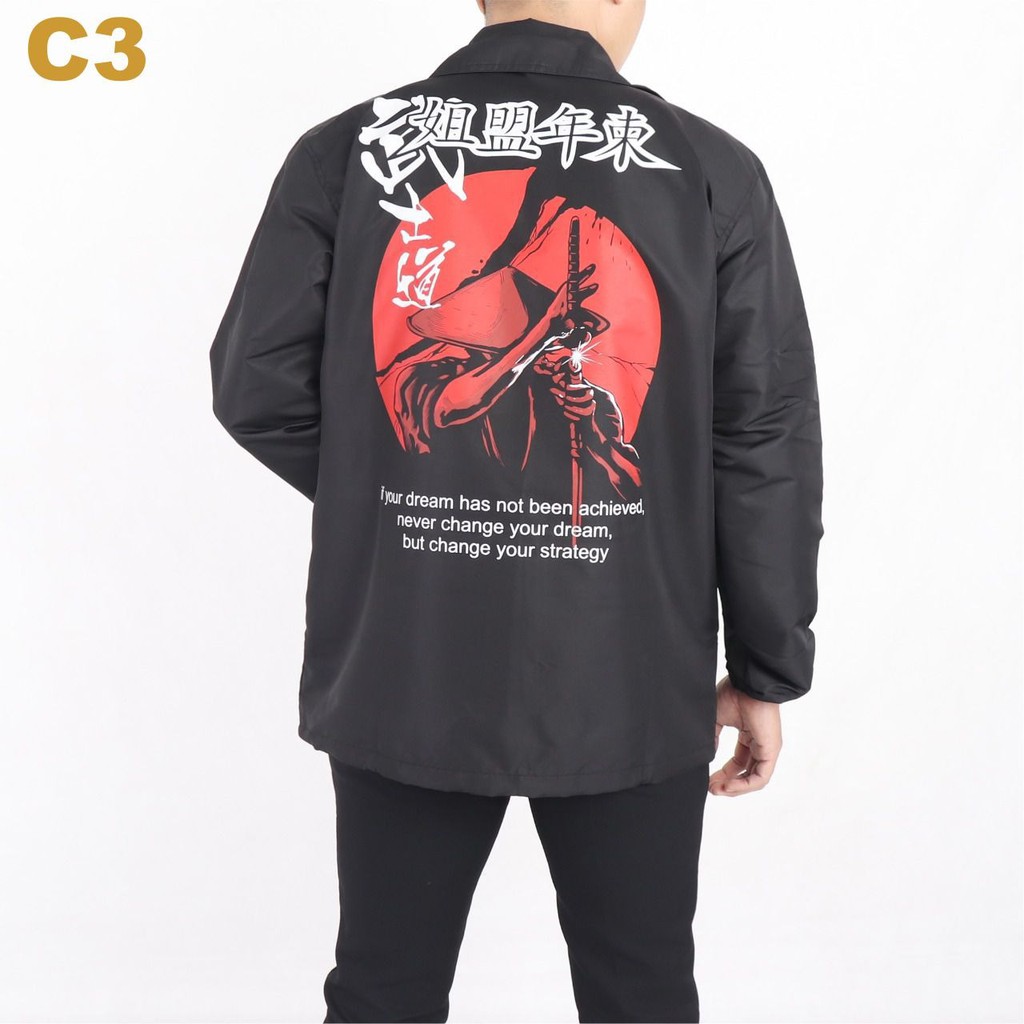 Jaket Coach Parasut Anime Samurai Original Forward