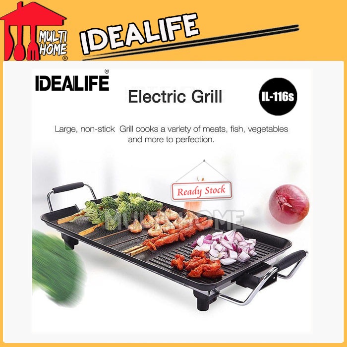 Grill BBQ Listrik Alat Pemanggang Idealife IL-116S