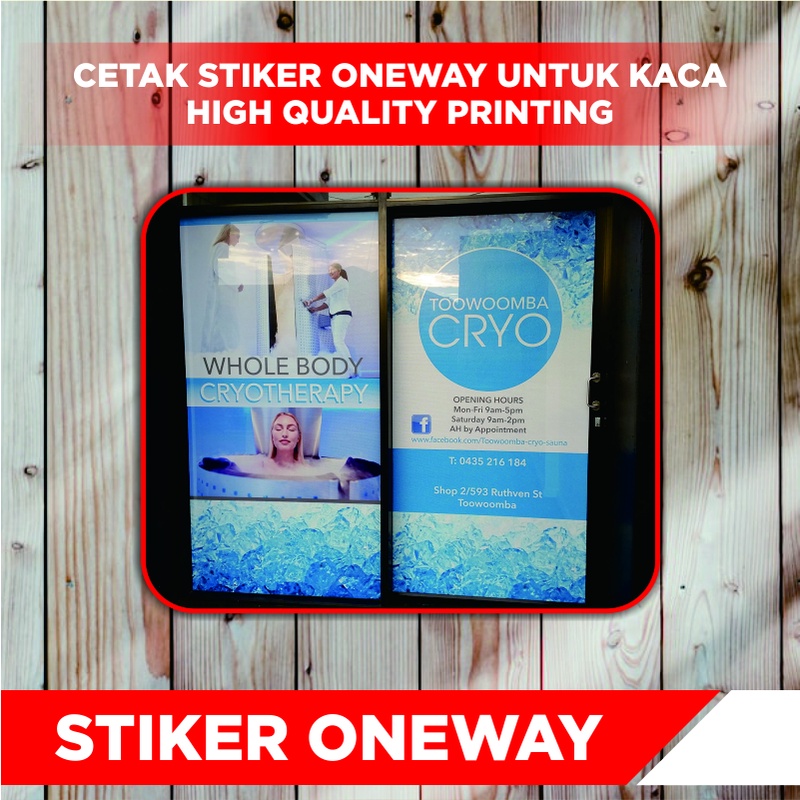 STICKER ONEWAY UNTUK KACA MOBIL PINTU KACA RUKO JENDELA BRANDING MOBIL