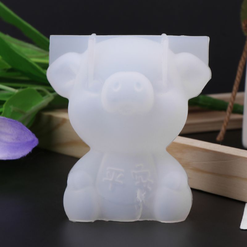 Siy Cetakan Silikon Bentuk Babi Tahun Baru Cina 3d Untuk Membuat Perhiasan / Kue Handmade Diy