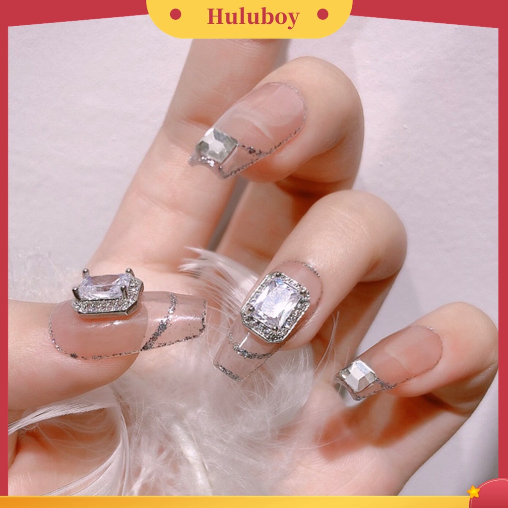 Huluboy Huluboy♡ Berlian Imitasi Bentuk Kubus Bahan Zirkon Gaya Jepang Untuk Dekorasi Nail Art