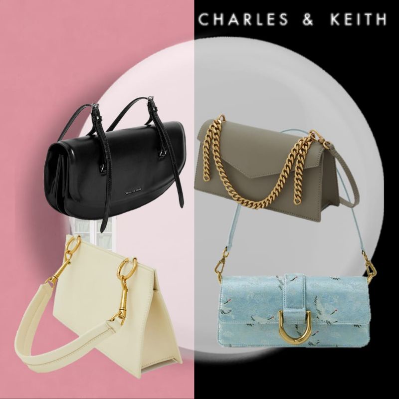 CK Boxy Shoulder Bag / Vintage / Floral / Envelope / RingDetails