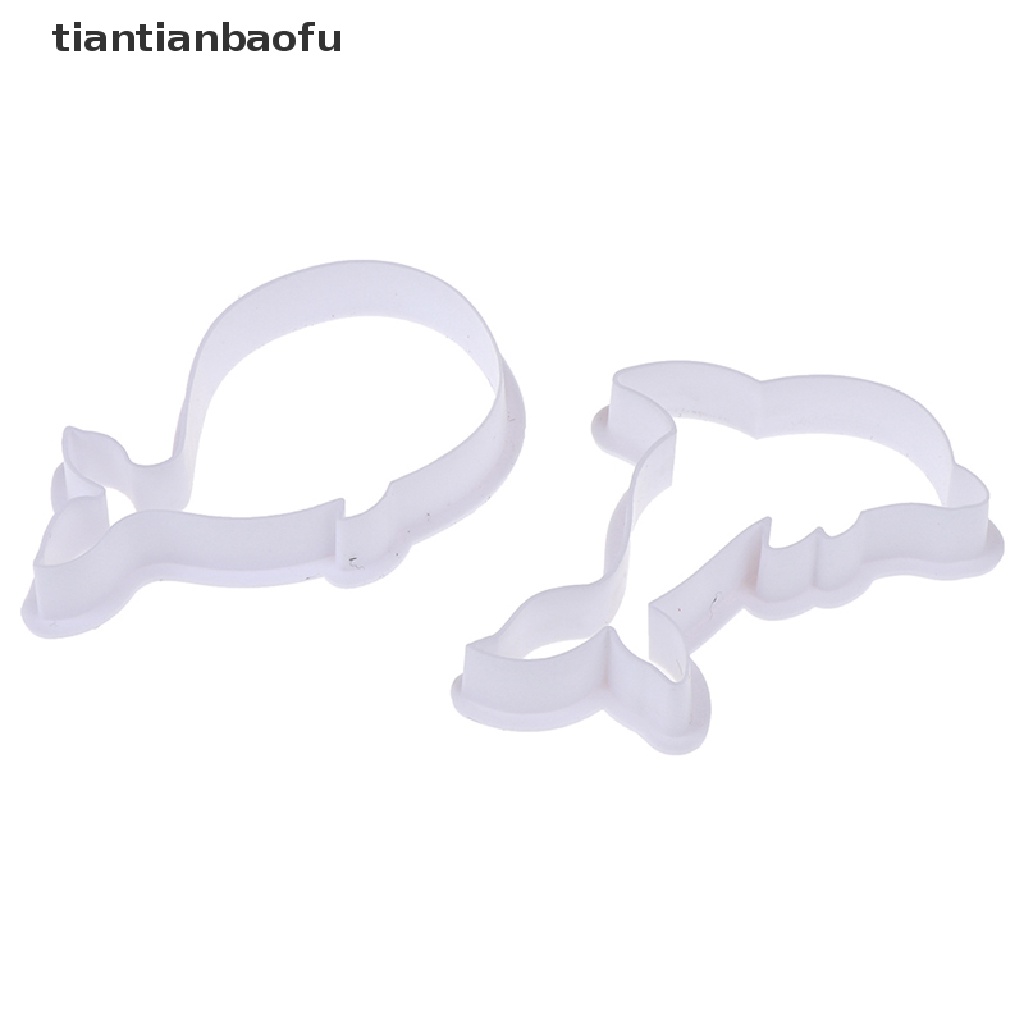 8pcs / set Cetakan Pemotong Kue / Biskuit Bentuk Hewan Laut Mini DIY