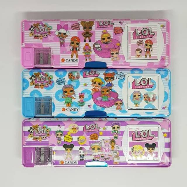 

Tempat pensil karakter Lol surprise /kotak pensil/tempat pensil plus kalkulator karakter LOL