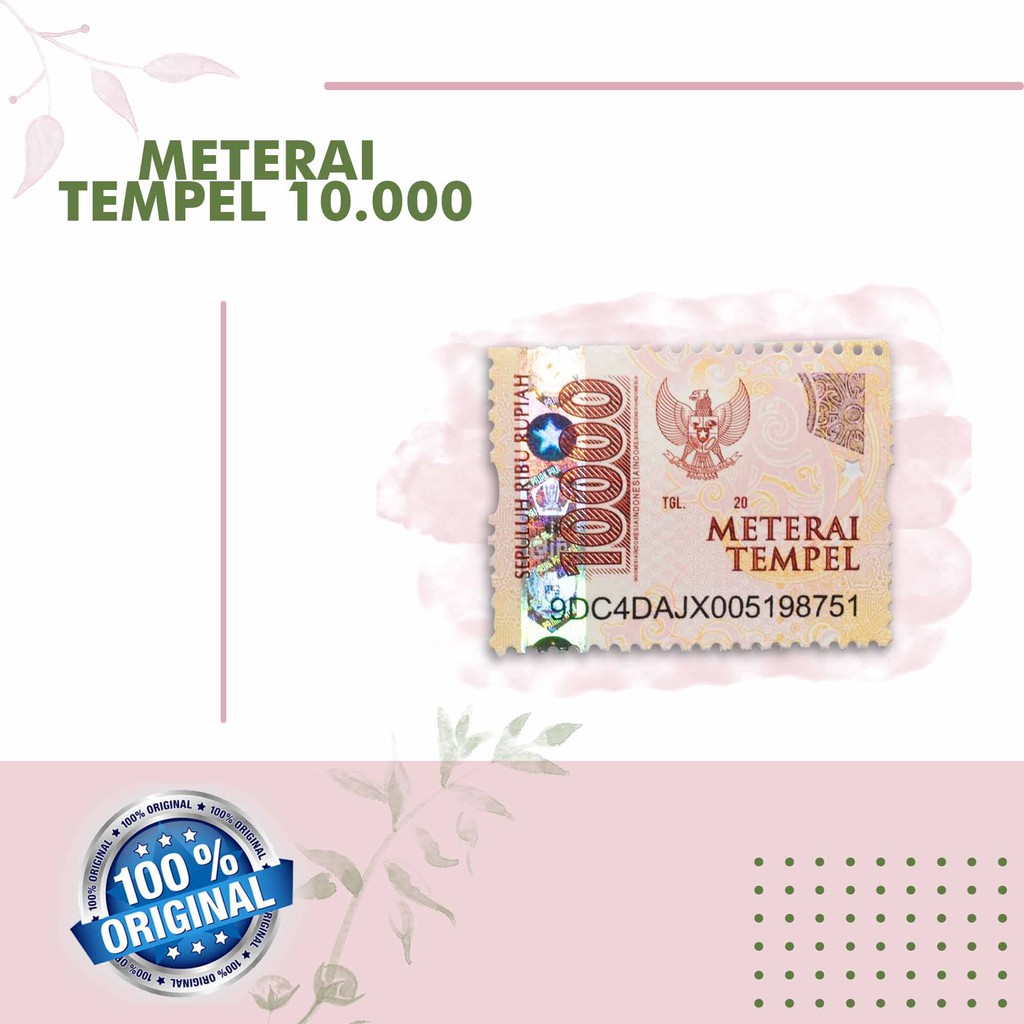 MATERAI TEMPEL 10000 / KERTAS MATERAI 10.000