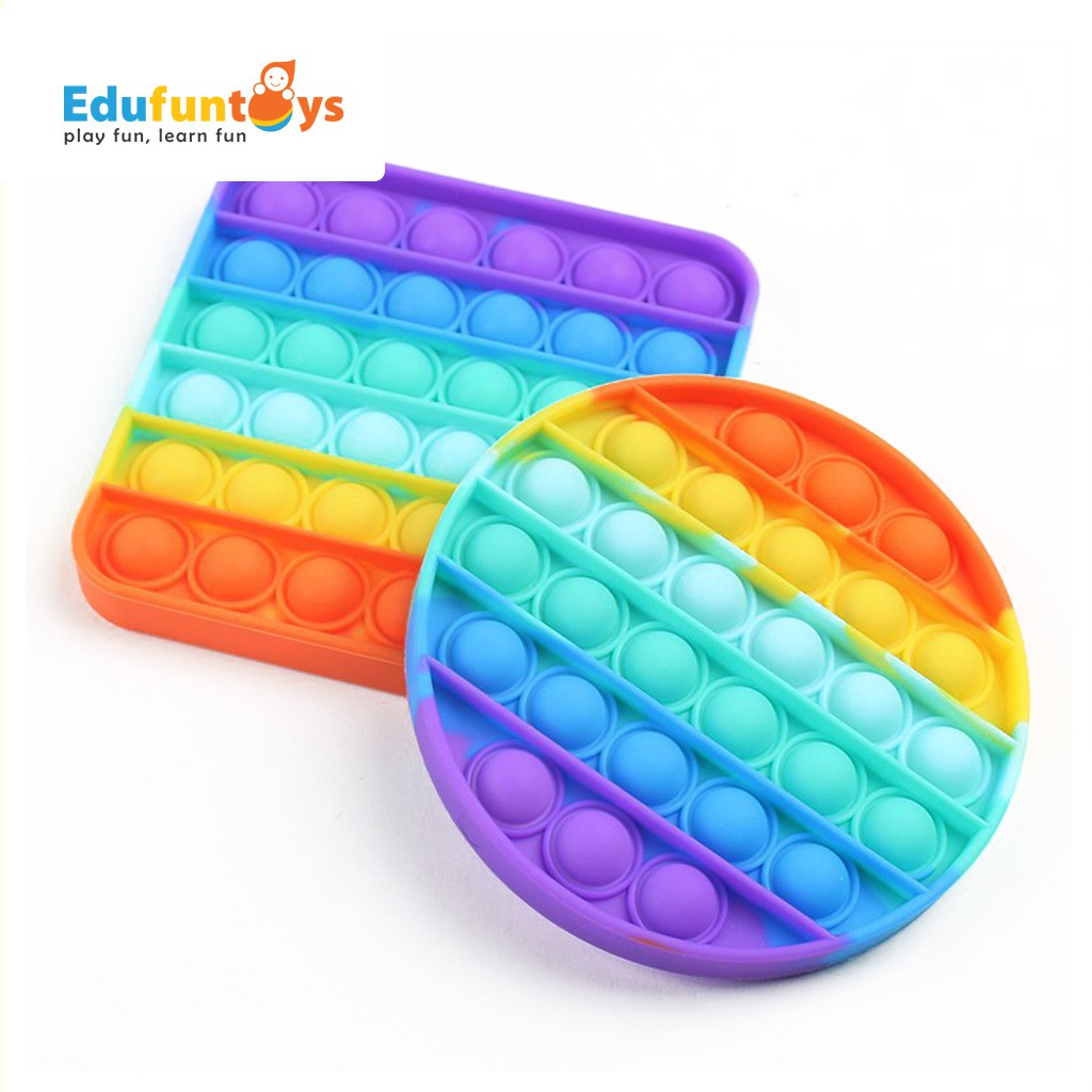 Edufuntoys - PUSH BUBBLE fidged/ pop it rainbow gobang/ pop it pelangi/ pop it among us/ bubble toys/ popit-4