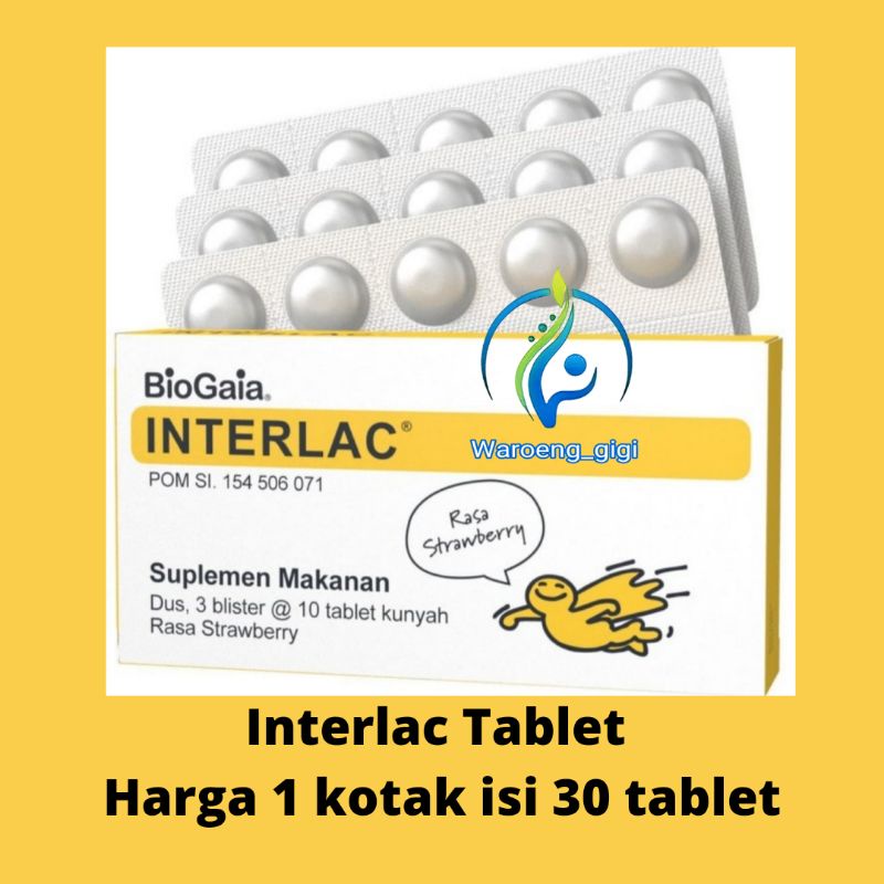 Interlac Probiotik Tablet ( 1Kotak isi 30Tablet)