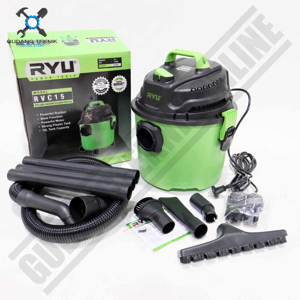 Vacum Cleaner RYU RVC15 Wet Dry Blow - Alat Penyedot Debu 15L RYU RVC 15