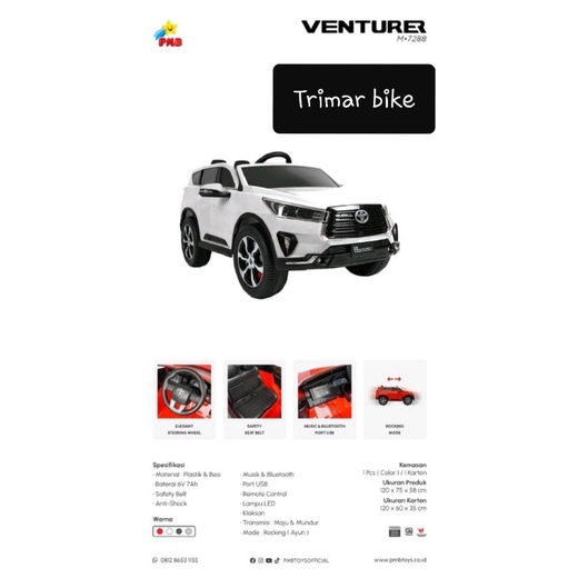 Toyota Inova Venturer M7288 Mobil Anak aki PMB M 7288