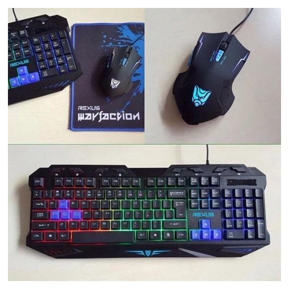 Rexus Warfaction VR1 3 in 1 Pack Gaming Keyboard + Mouse + Mousepad - Rexus VR 1