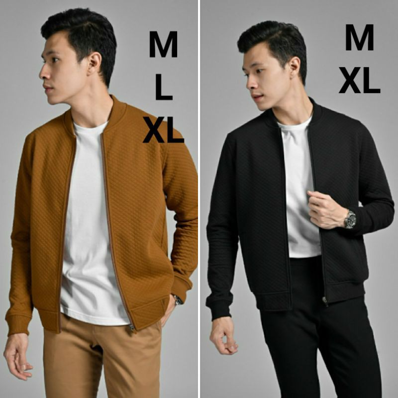 COMFY JACKET BLACK LIGHT BROWN