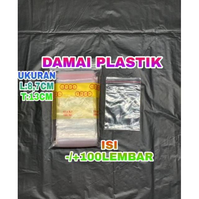 Plastik Klip Clip  8,7x13 CM Sealer PE Bening Bungkus Obat Cabe Sambal Ziplock 8,7 x 13