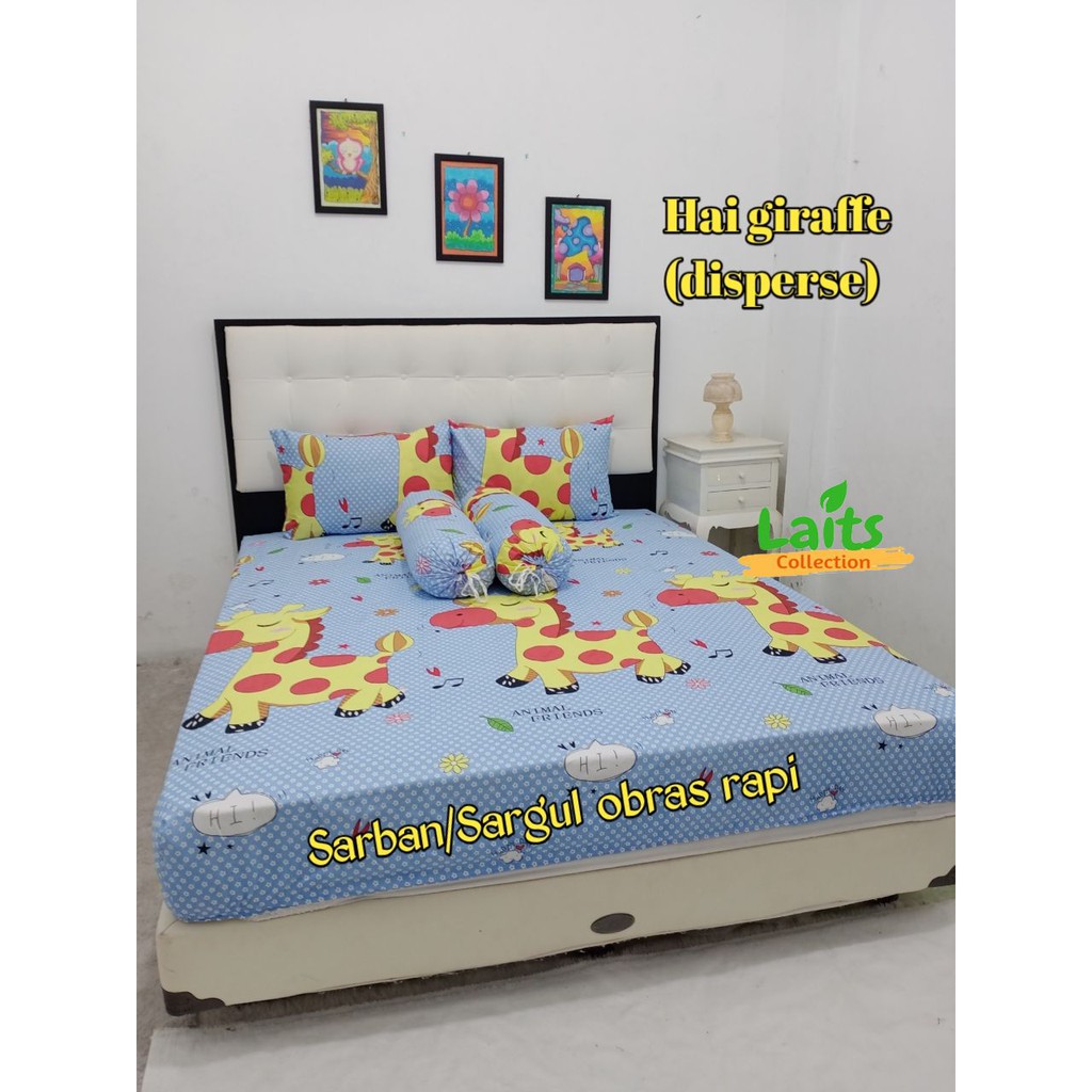 Sprei Anak Motif Animal Jerapah Funny Girrafe lucu ukuran 120x200 160x200 180x200 200x200