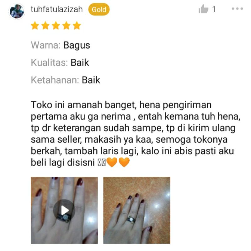[5 ml] Henna Kutek Halal Muslimah | Kutek Henna Halal | Henna Wudhu | Cat Kuku Halal | Mini Geulis Henna