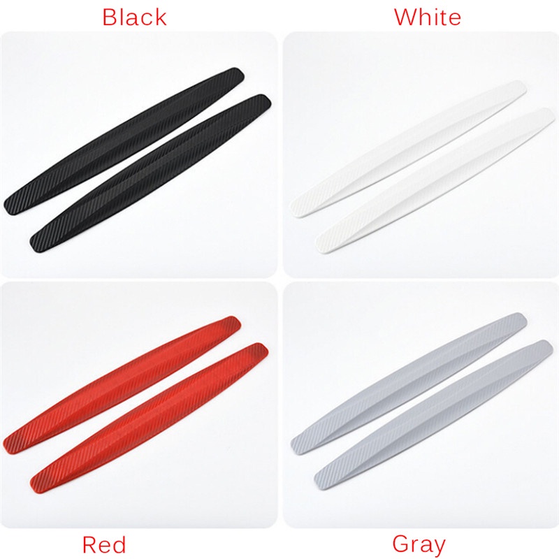 1 Pasang Karet Pelindung Splitter Bumper Mobil Motif Carbon Fiber