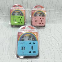 Lampu Tidur Dual USB Charging + Colokan Multifungsi SK-352 KAWACHI