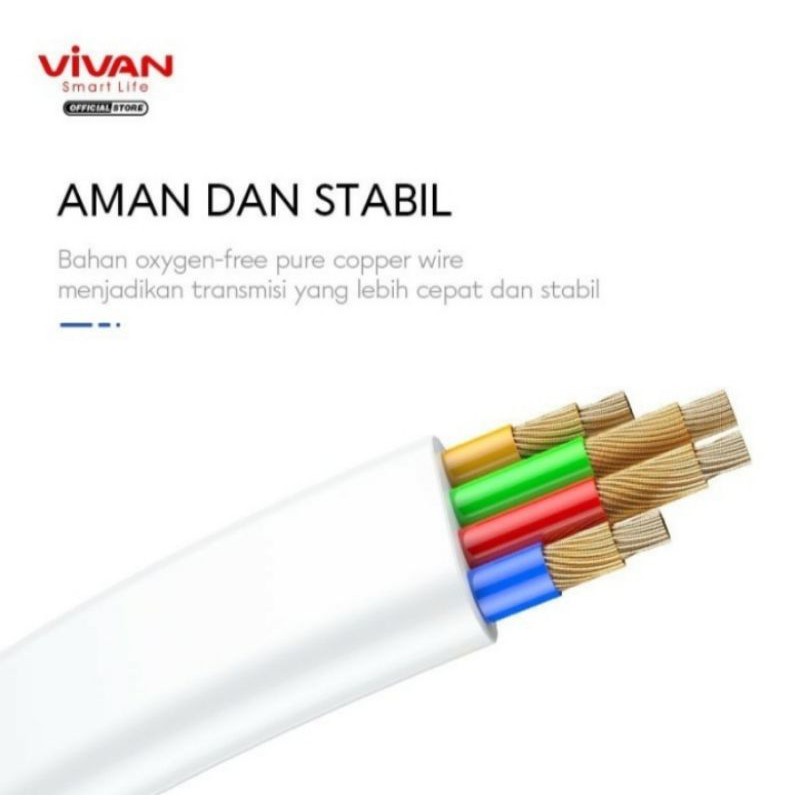 A_   KABEL DATA MICRO VIVAN SM100S 2.A USB CHARGER ANDROID