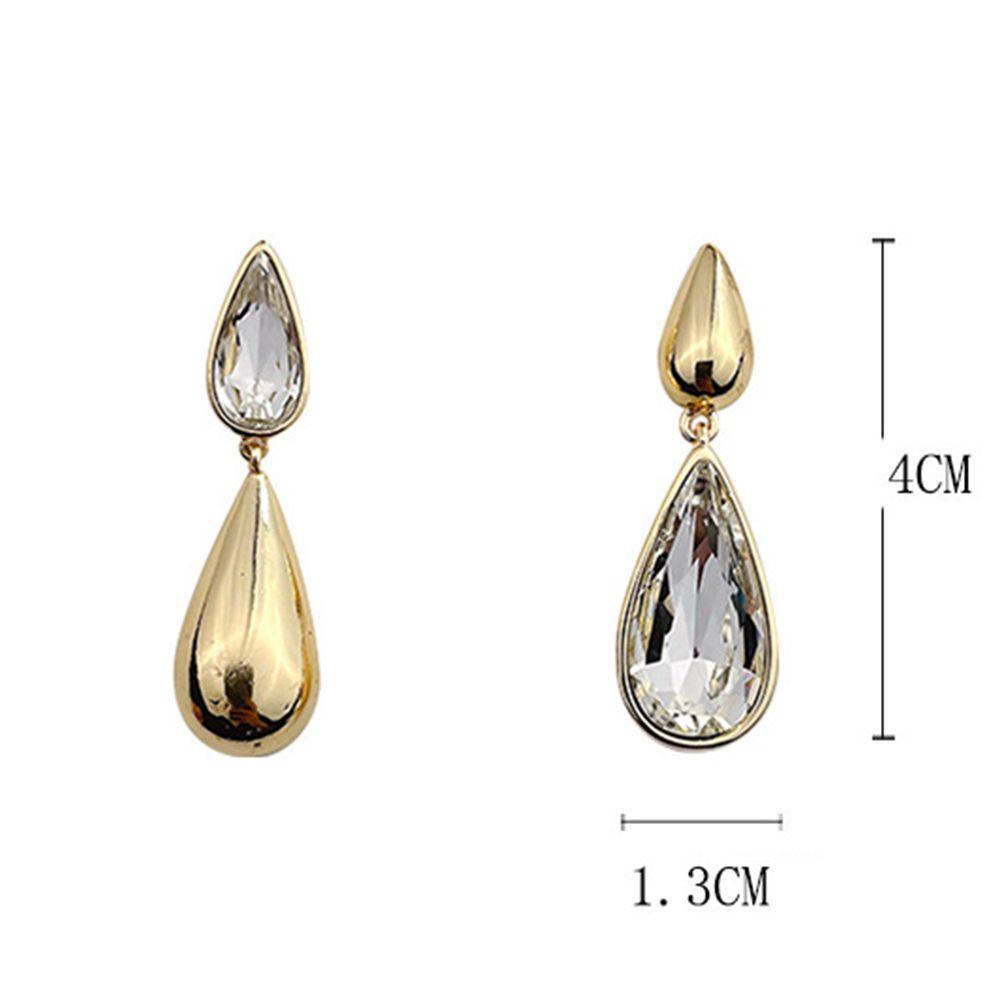 Mxbeauty Asimetris Anting Wanita Elegan925 Perak Pesta Tetesan Air Pernikahan Perhiasan Menjuntai Earring Ear Studs