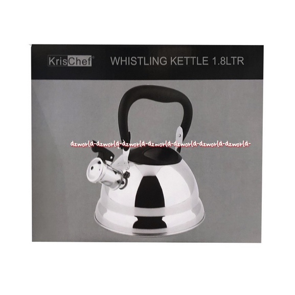 Krischef Whistling Kettle 1.8L Teko Cerek Air Stainless Bunyi Jika Masak Matang Kris Chef Stove Water Kettle