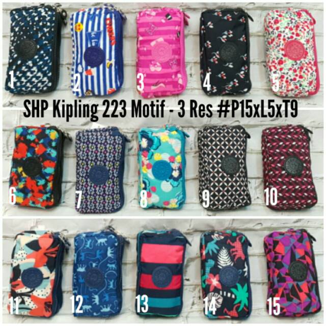 Tas SHP tempat HP Kipling 223 Motif. 3Res. 15x5x9cm. 28ribu