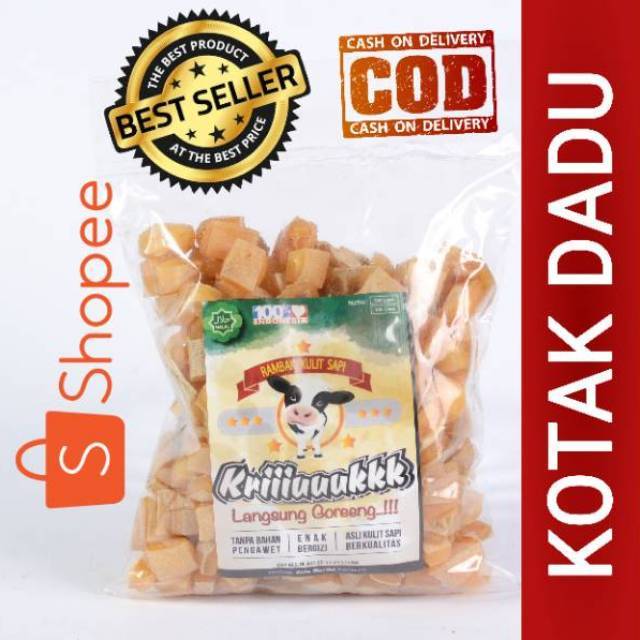 

RAMBAK KULIT SAPI / KRECEK KULIT SAPI / RAMBAK SAPI MENTAH - LANGSUNG GORENG - KEMASAN 500 gram