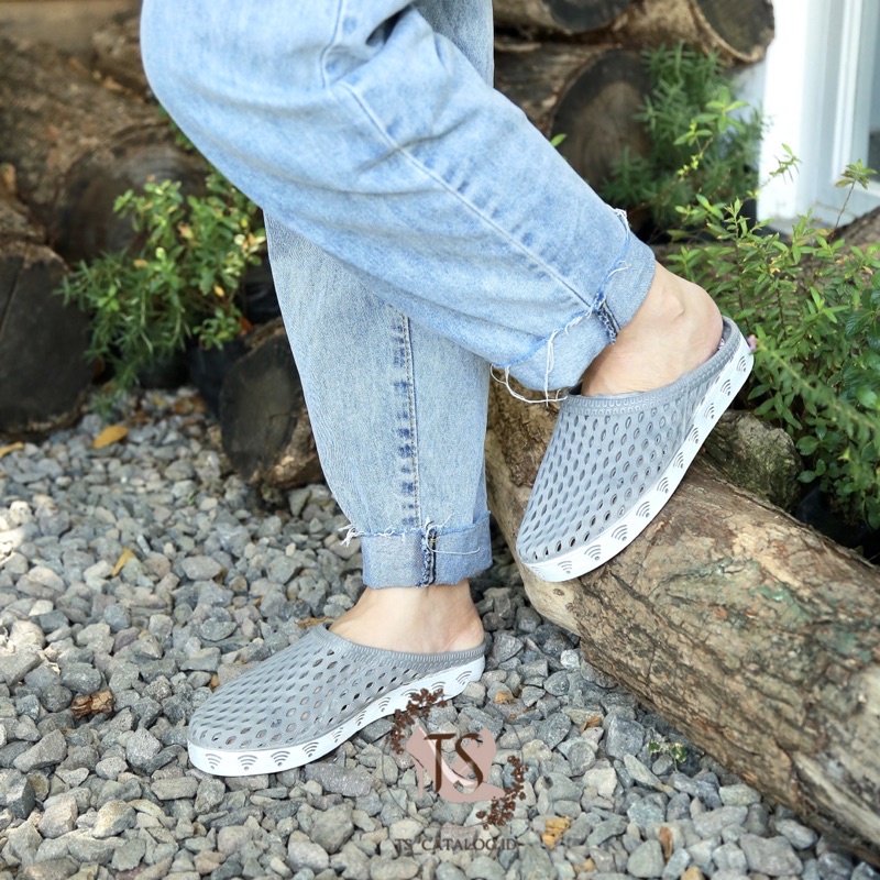 Sandal Sepatu Slop Jaring Polos BEST SELLER Import Mokaya 9038 atau Morego 9038