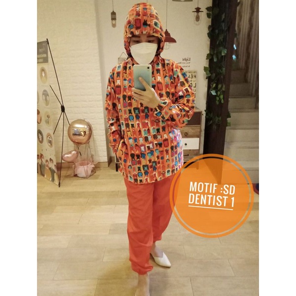 JAKET HOODIE APD MOTIF bahan taslan (bisa pilih motif dan ukuran)