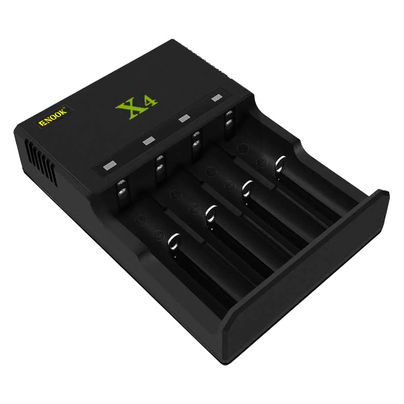 Enook X4 Charger 4 Slot Autocut [ vape / vapor / rokok elektrik ]