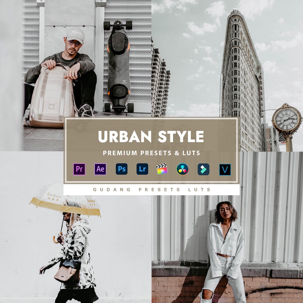 [BISA VN] Urban Style - Premium Preset Lightroom LUTs Android IOS & PC Premiere Pro Davinci