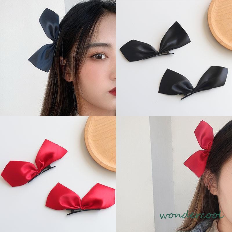 Jepit Rambut Wanita Karakter Bahan Kain Import Hairpin Pita Samping Korea Fashion Wanita -Won