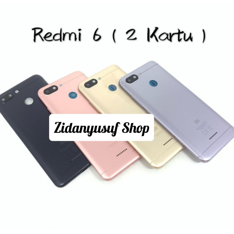 BACKDOOR BACK COVER KESING CASING HOUSING XIAOMI REDMI 6 DUAL SIM TUTUP BELAKANG ORIGINAL