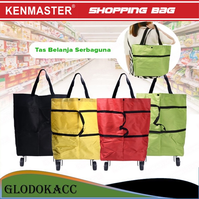 Tas Belanja Lipat Roda Seba Guna / Kenmaster Trolley/Trolly Shopping Bag