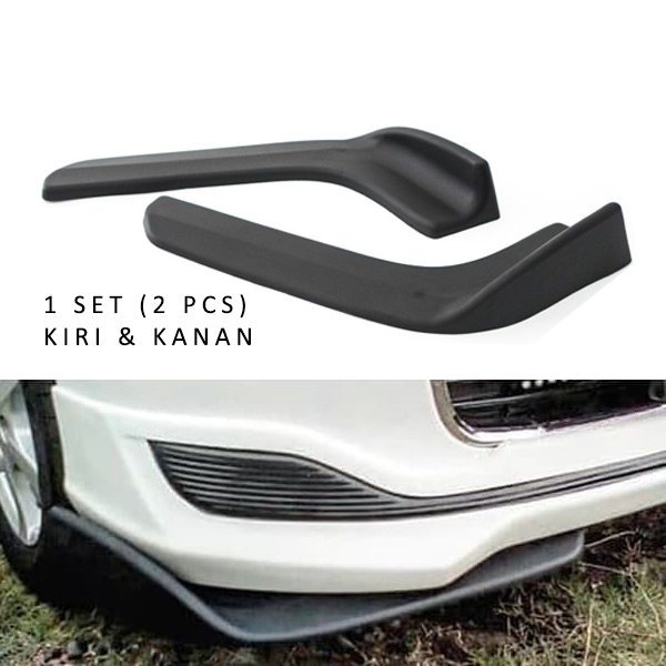 1 Set Lips Bumper Winglet Lips Bumper Winglet Universal - Winglet Bumper Diffuser Universal Bemper Mobil Bumper Lips Free Double Tape &amp; Skrup