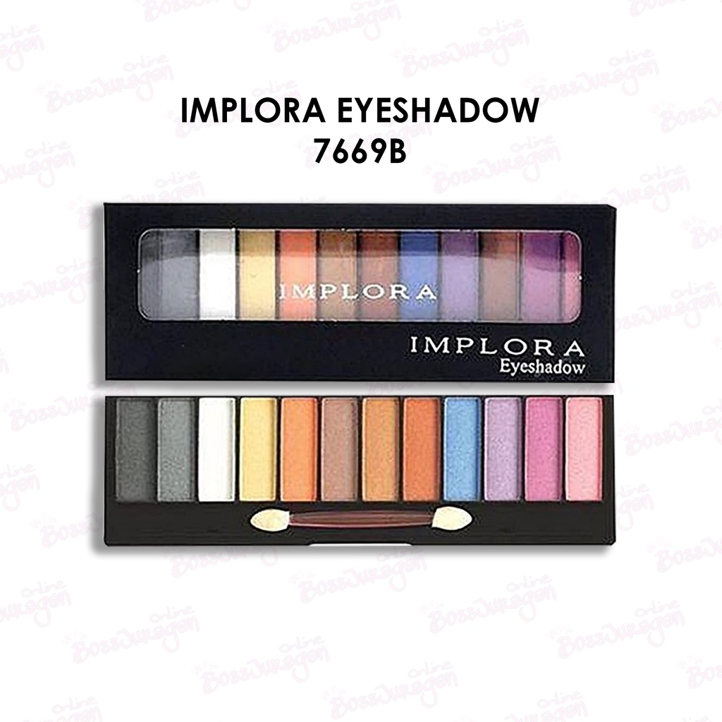 (BOSS) (7669B) Eyeshadow Implora 12 warna