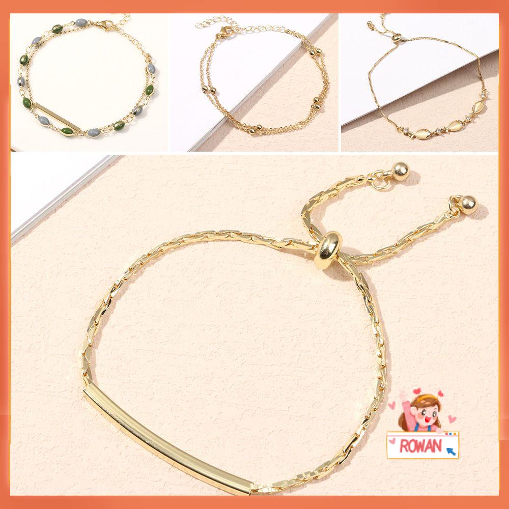 R-gelang Tangan Wanita Desain Bunga Adjustable Untuk Hadiah