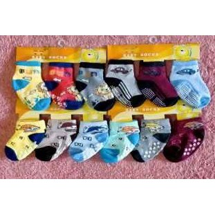 Kaos kaki Bayi karakter Lucu Anti slipI (Katun spandex,usia 0 6bulan,6 12 bulan,Cowok Cewek)