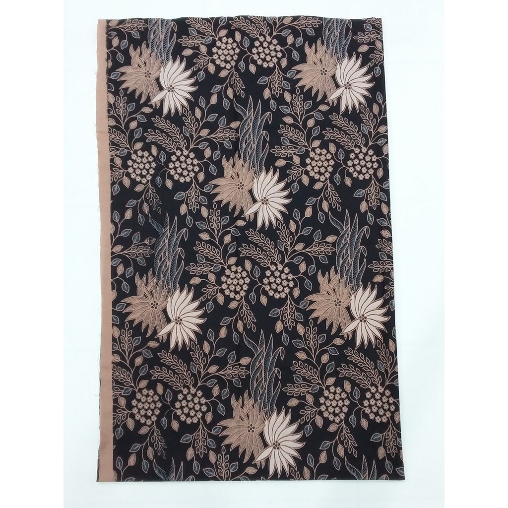 Kain Batik Jarik Selendang Katun SJ 177 Motif Sekar Bunga Coklat