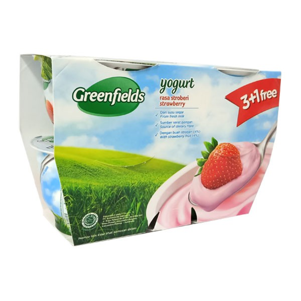 

Greenfields Yogurt Strawberry 4X125G