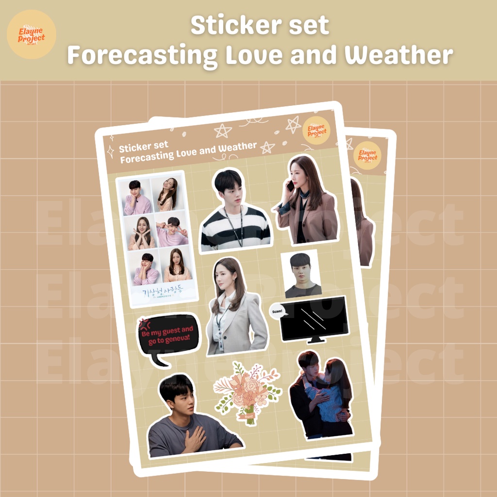 

K-Drama Sticker Sheets A6 - Forecasting Love and Weather