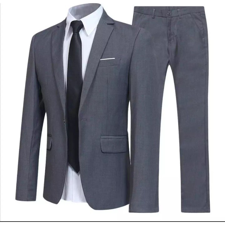 SETELAN BLAZER 4IN1 KYLE GREY KANCING 1 ORIGINAL NIKAYU INCLUDE CELANA HIGH TWIST + BONUS DASI