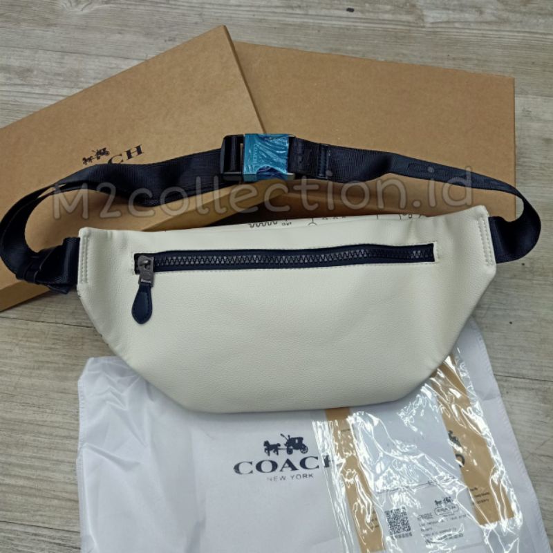 Waistbag Coach White Grafithie Belt Bag Tas Pinggang Mirror Quality