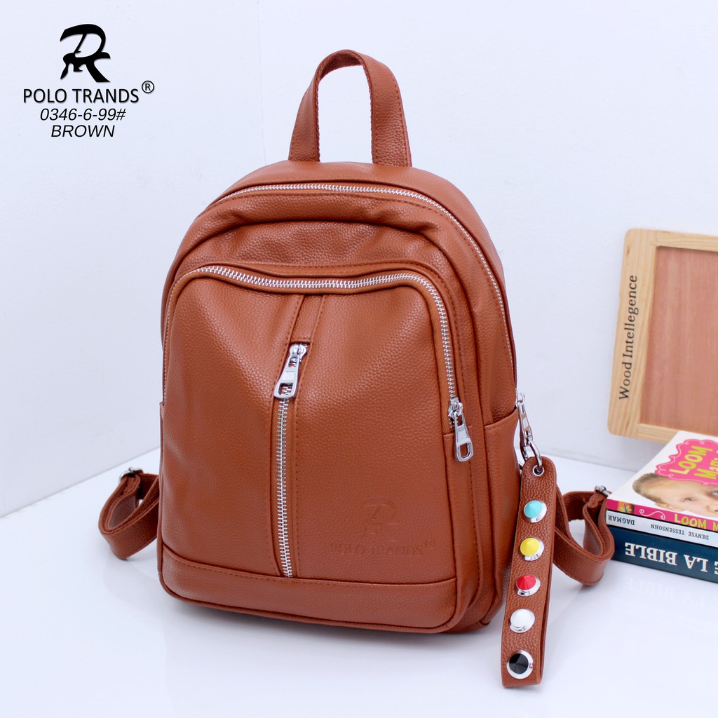 Polo Trands Backpack Wanita 0346 Original Brand Tas Ransel Wanita Tas