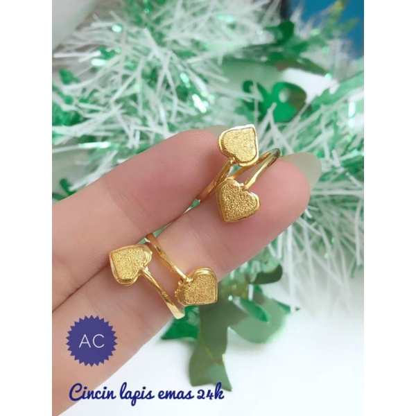 [Lapis emas 24 karat] Cincin emas 24 karat wanita terbaru 150721