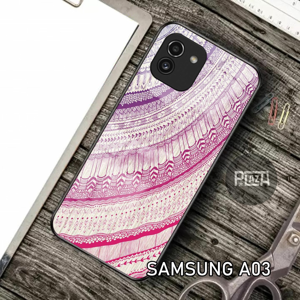 Softcase Glass Kaca [K55] SAMSUNG A03 Terbaru Casing Handphone-Pelindung Handphone