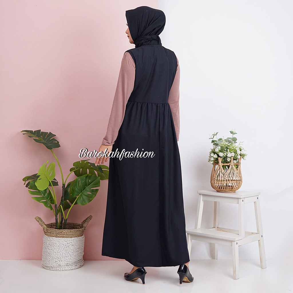 DRESS INNER KANCING/INNER TANPA LENGAN/LONG DRESS SHAKILA